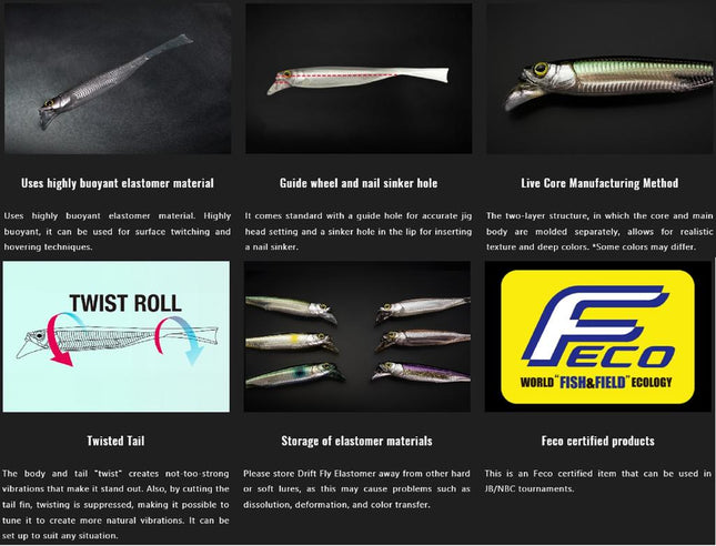 JACKALL Driftfry 4" Elastomer